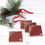 Thumbnail: Red Snowflake Christmas Coasters - Set of 4 w/Square Corners (4" x 4")