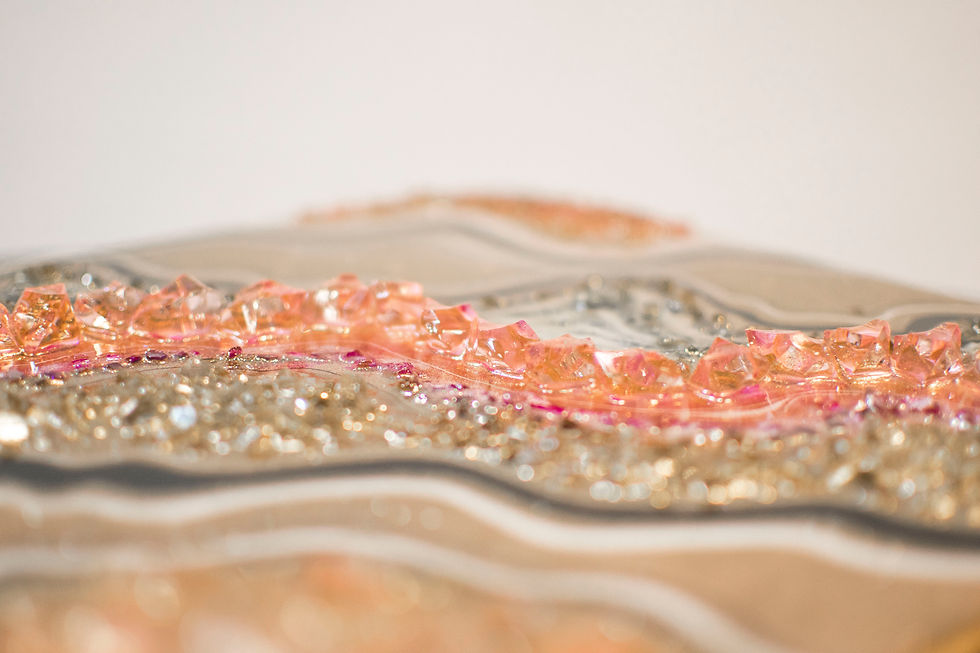 Thumbnail: Pink & Gold Resin Geode
