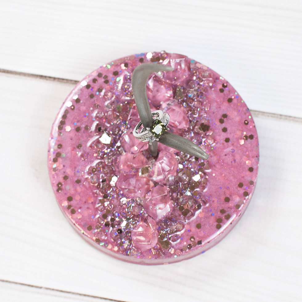 Thumbnail: "Pink Unicorn" Jewelry Tree (5"w x 8"h) Antler Design