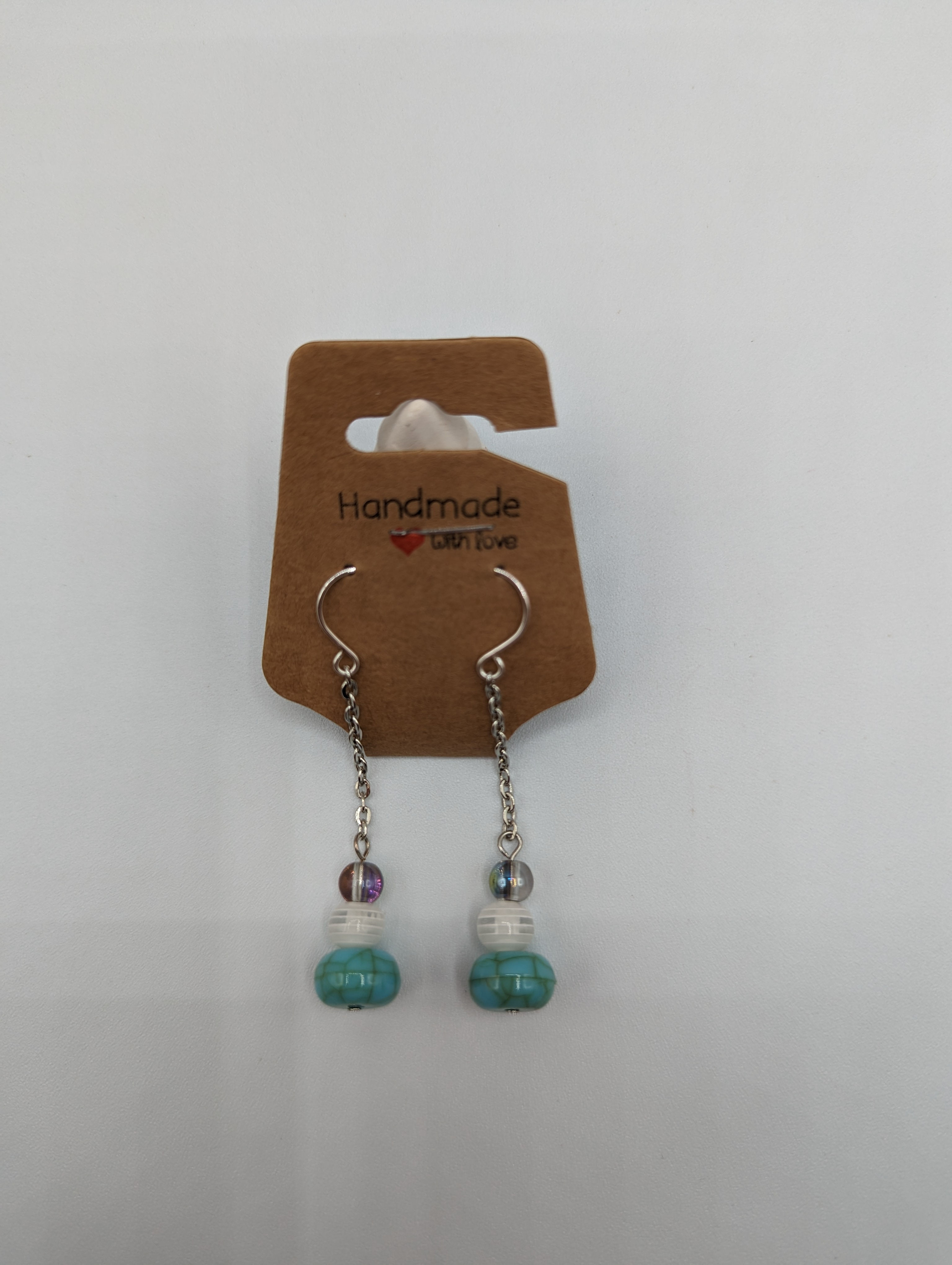 Trendy in Teal Chain Earrings
