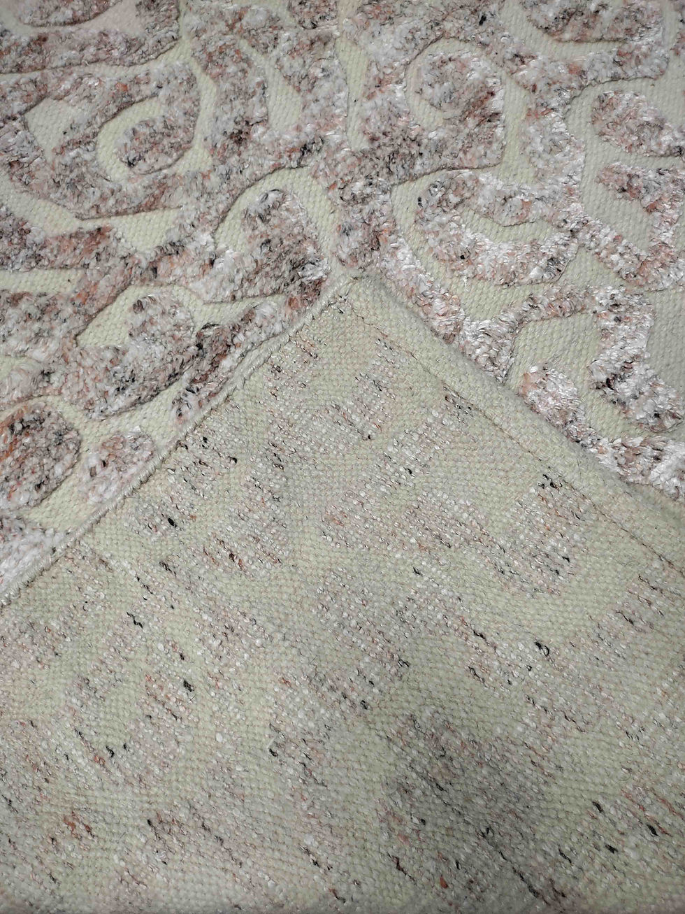 縮圖：Hand Knotted Viscose Carpet Moroccan Beige Natural Size: 150 x 240 cm