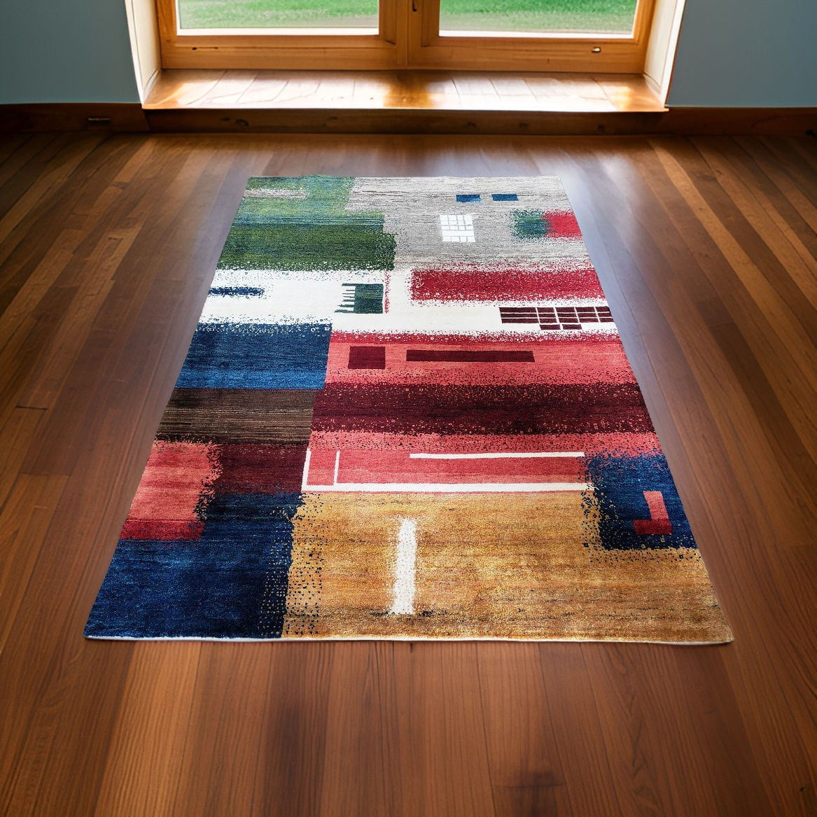 Hand Knotted Gabbeh Woolen Carpet, Size: 165 x 232 cm