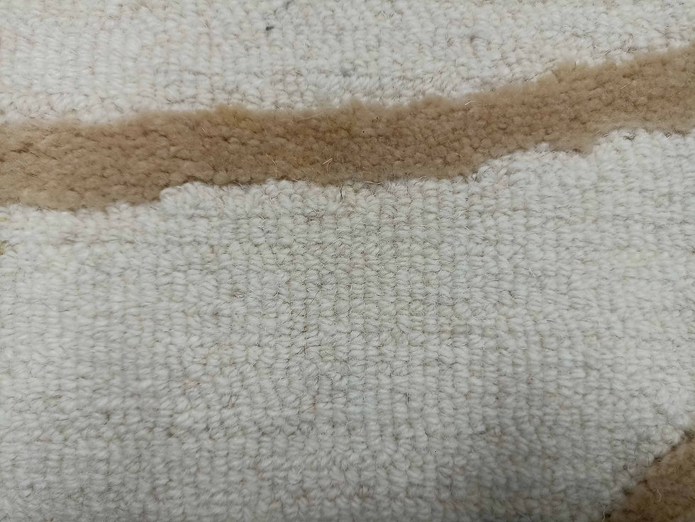 الصورة المصغرة: Hand Tufted Modern Loop cut Woolen Carpet, Size: 154 x 240 CM