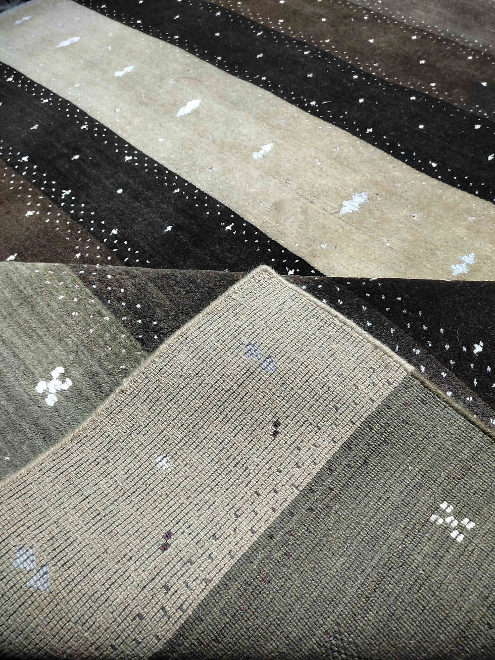 Thumbnail: Handmade New Modern Woolen Carpet Brown  Size : 205 X 238 CM