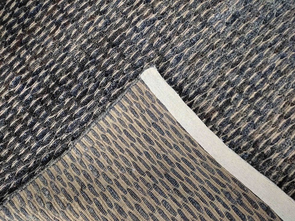 縮圖：Hand Knotted Jute Jally Carpet Black Natural
