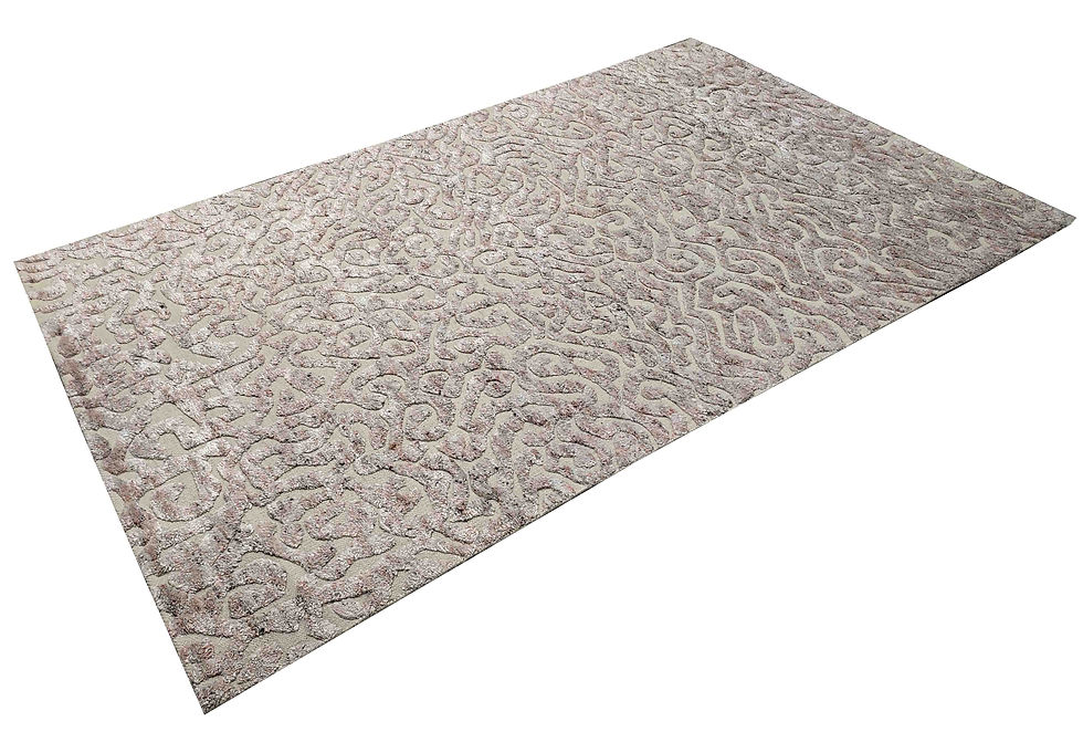 الصورة المصغرة: Hand Knotted Viscose Carpet Moroccan Beige Natural Size: 150 x 240 cm