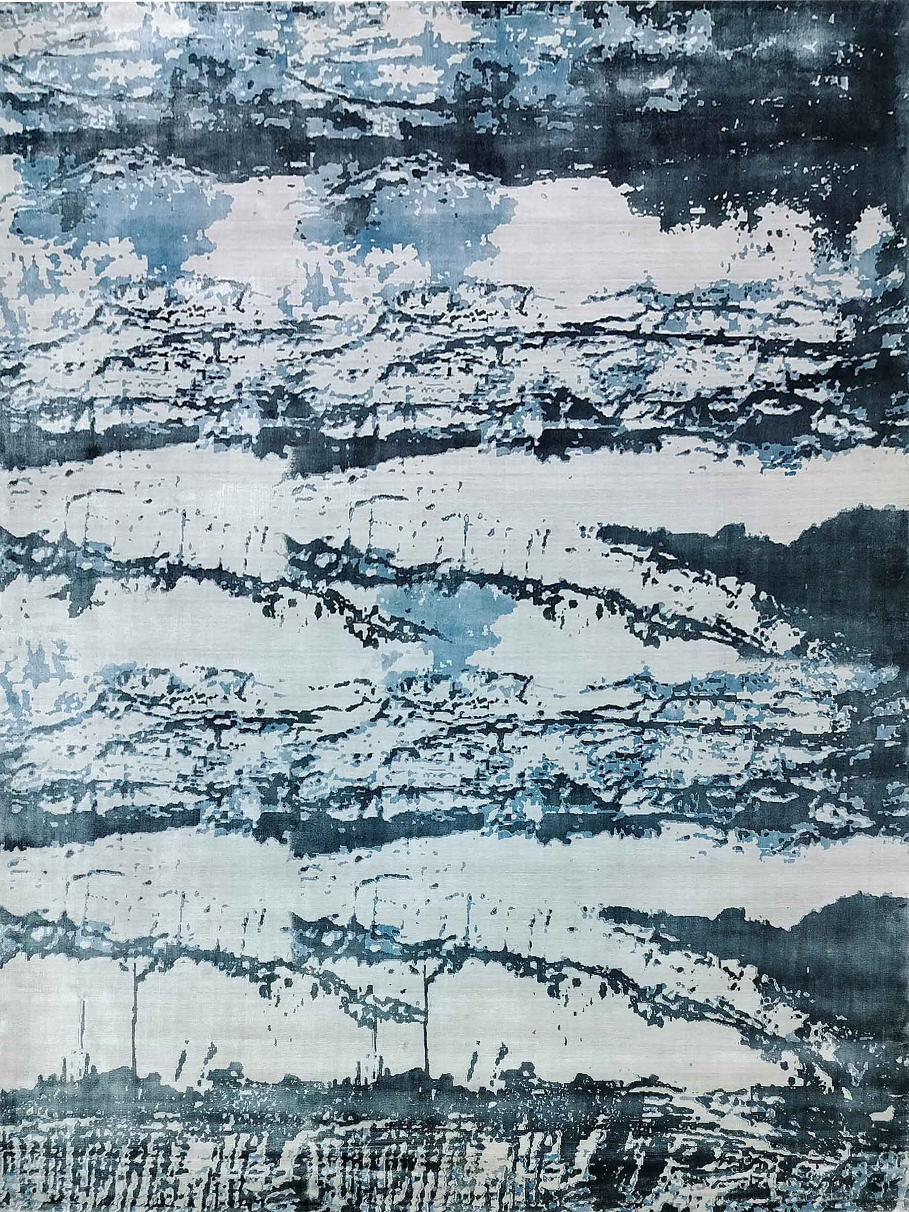 Export Quality Hand Made Viscose Printed Modern Carpet