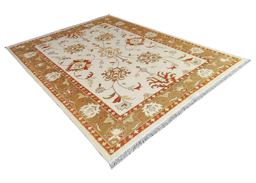 الصورة المصغرة: Hand Woven Woolen Sumac Durrie, Persian Design Size: 195 x 280 cm
