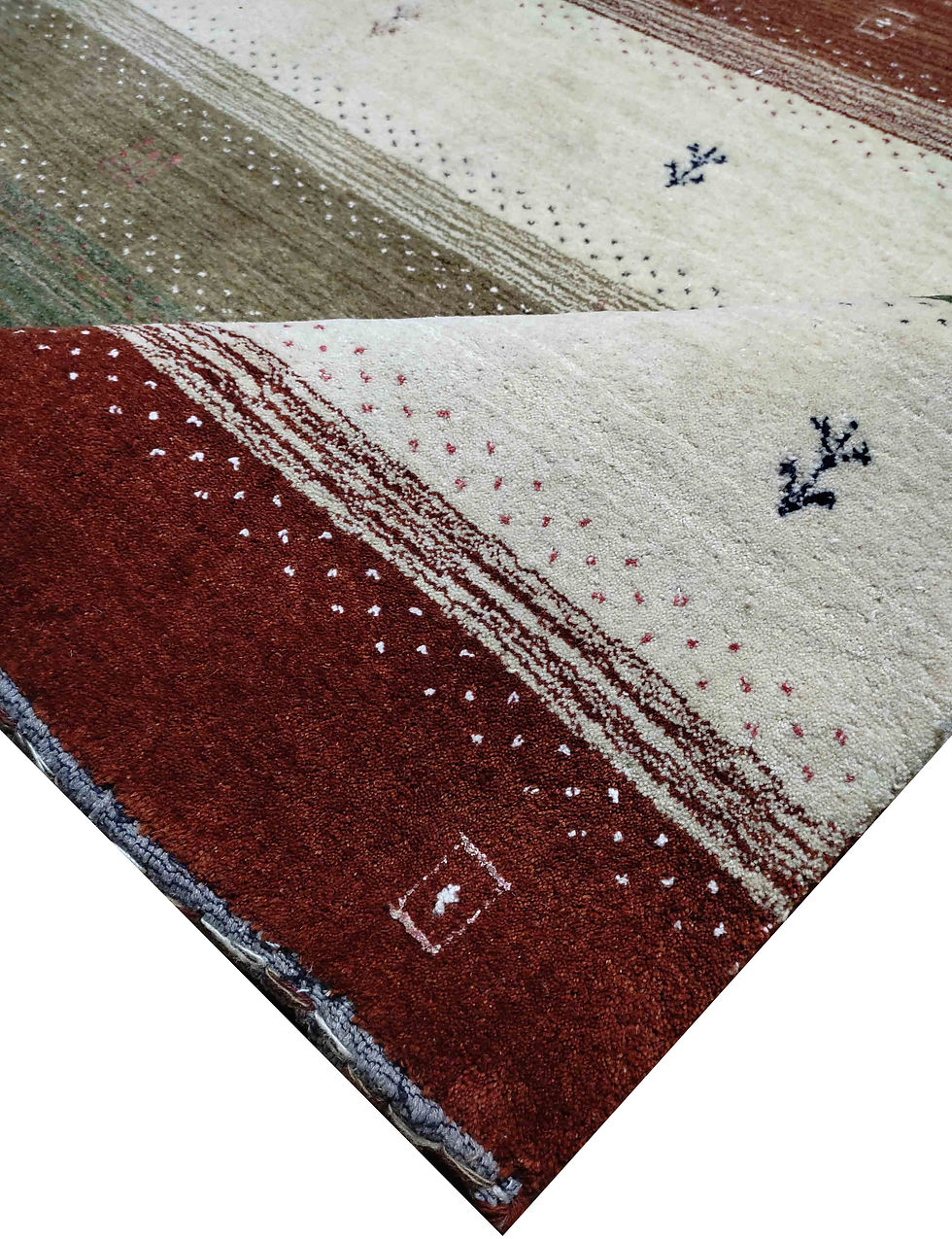 Miniatura: Handmade New Strip Woolen Carpet Multi  Size :200 X 250 CM