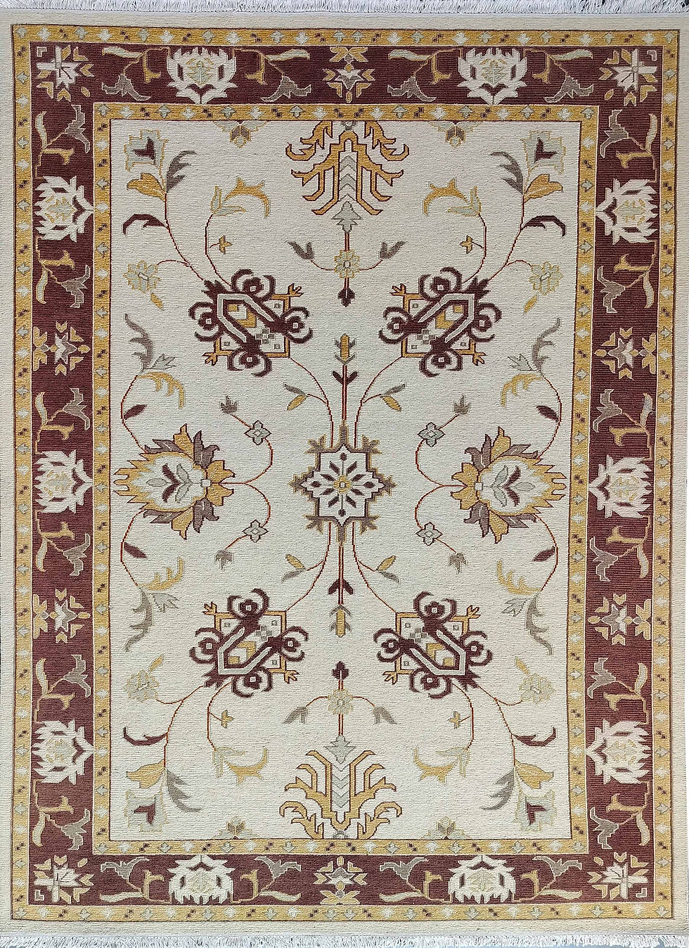 Thumbnail: Hand Woven Woolen Sumac Durrie, Persian Design Size: 200 x 290 cm