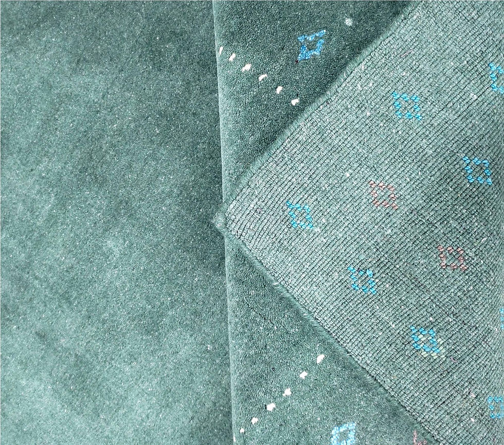 Thumbnail: Handmade New Modern Woolen Carpet  Teal, Size :200 X 300 CM