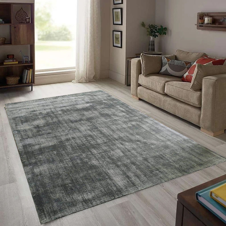 Thumbnail: Handmade Plain Vintage Viscose Carpet