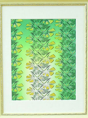 Woodblock and Stencil dyeing Work「Kouin」