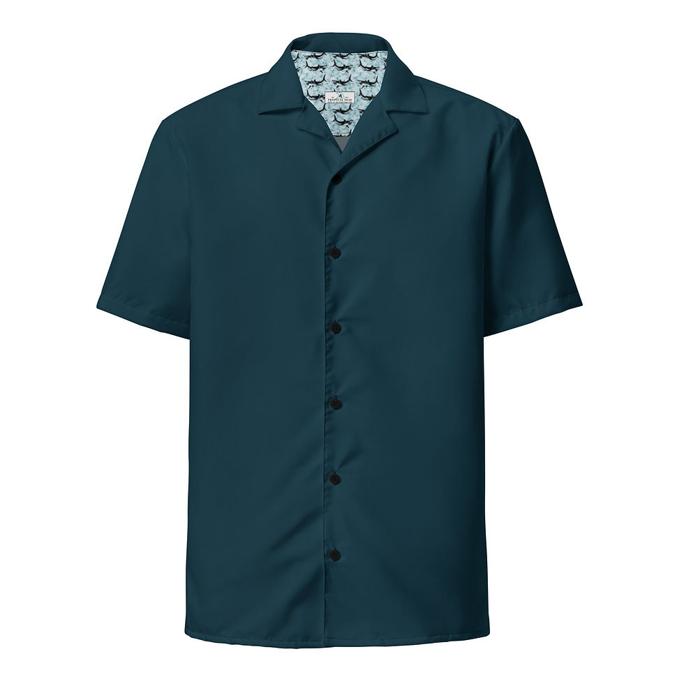 Miniatura: Dark Seas Blue button shirt