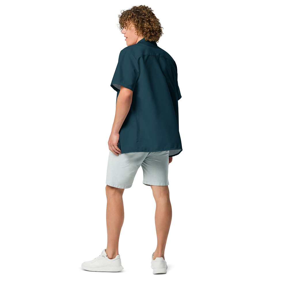 Miniatura: Dark Seas Blue button shirt