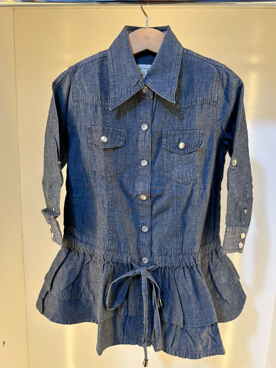 California Girls Blue Denim Shirt Dress – 6–8 Years
