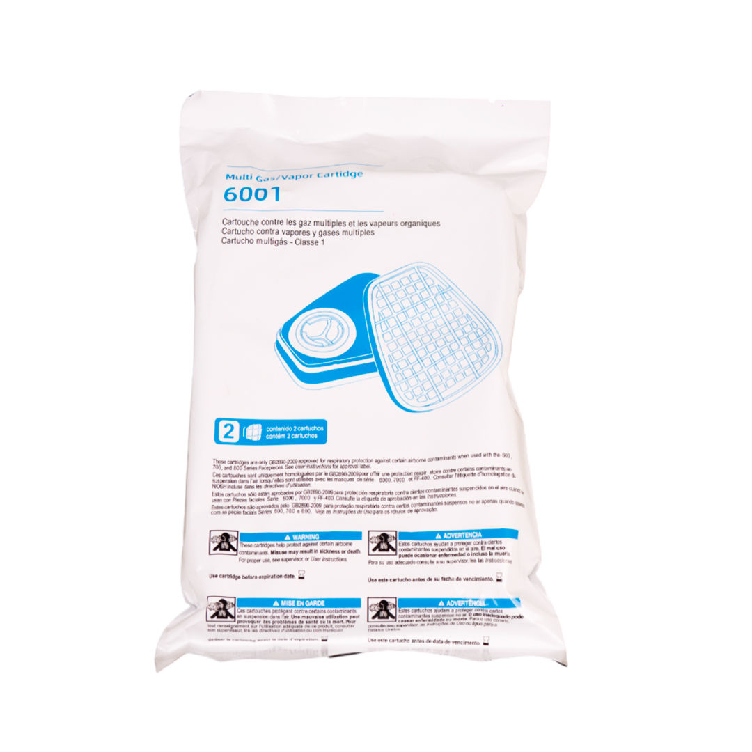Cartucho 6001 para vapores orgánicos y gases ácidos
