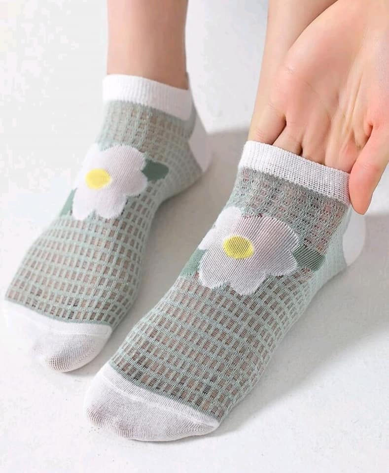 Miniatura: Meia padrão flor