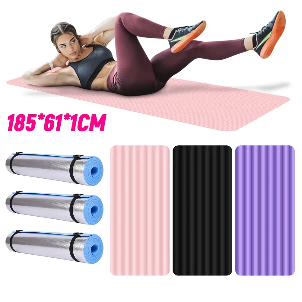Yoga Mat Non Slip Exercise Mat Thick Solid Color Fitness Mat Yoga Workout Mat Mu