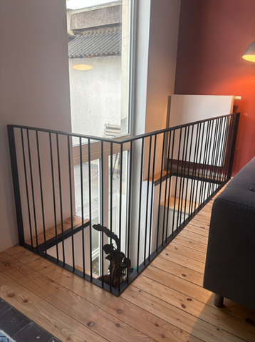 Garde corps acier escalier intérieur Éghezée