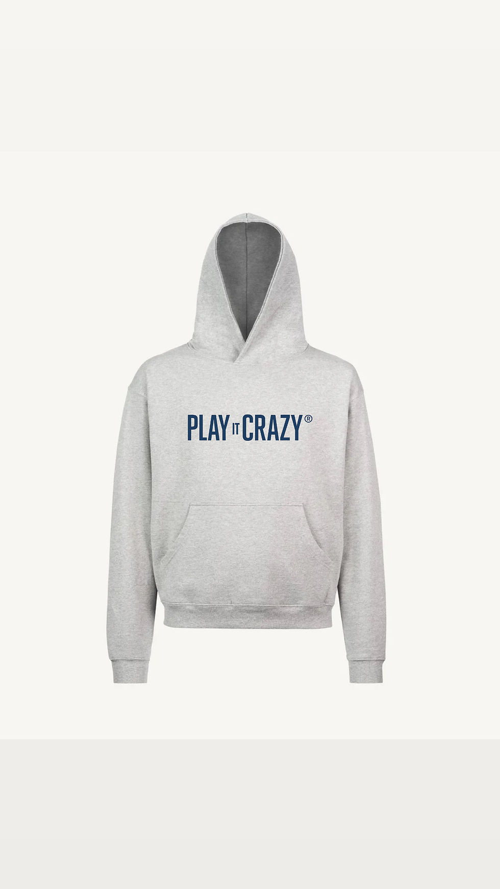 PLAY IT CRAZY® Logo Hoodie - Light Grey