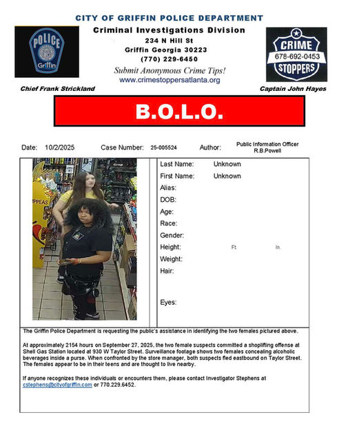 Wanted BY Griffin PD