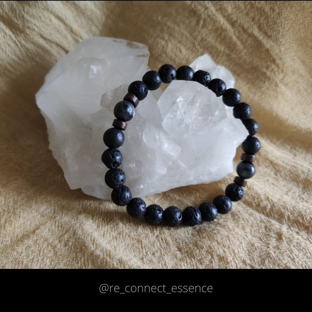 KIT con Pulsera Piedra Volcánica