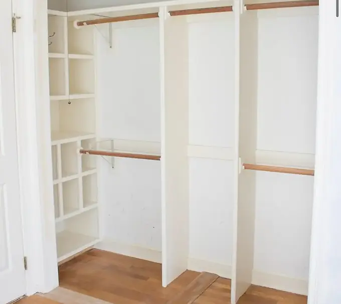 Custom closet installation
