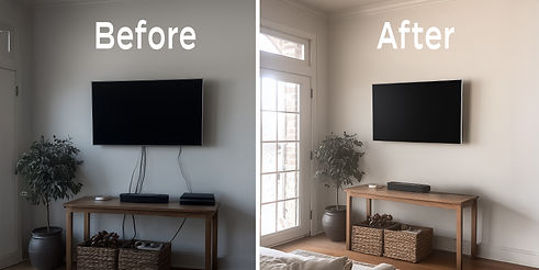 TV and accessory cord management