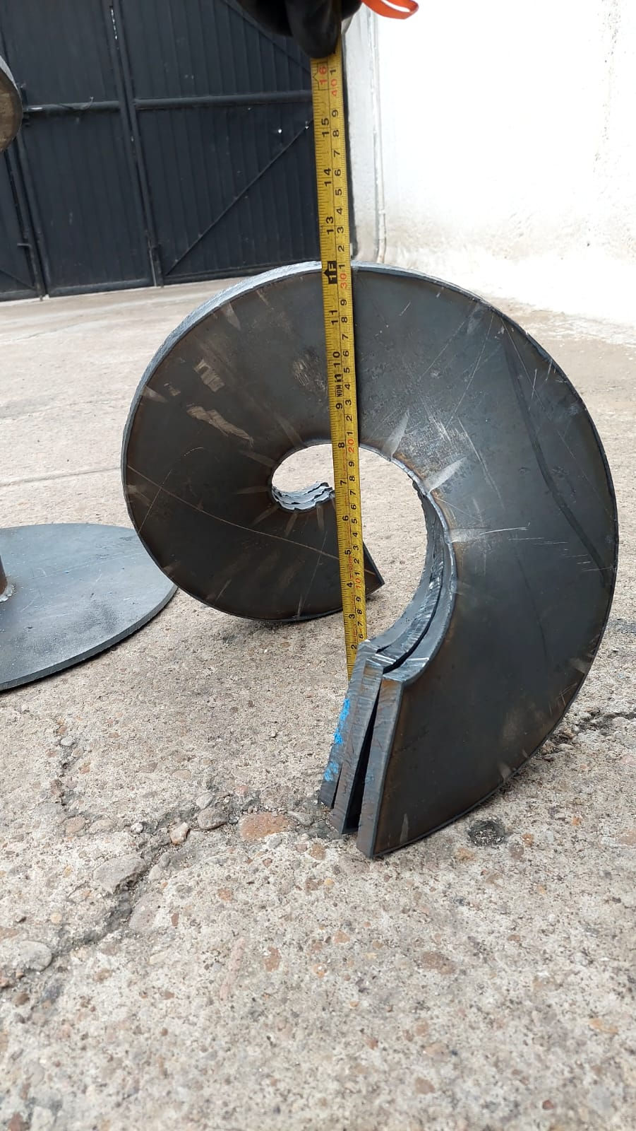 Diámetro de barrena Helicoidal