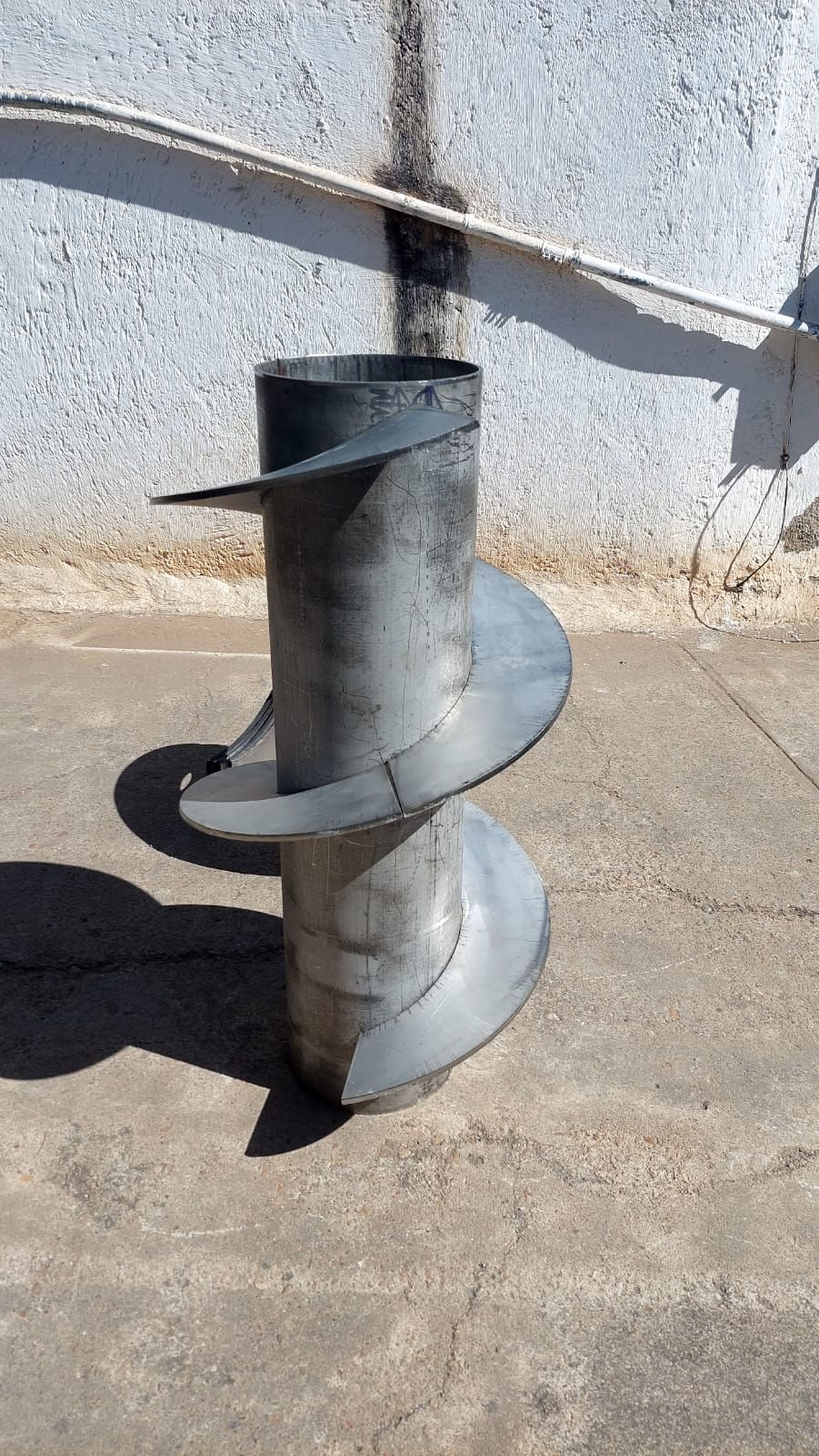 Helicas unidas en eje tubular acero inoxidable