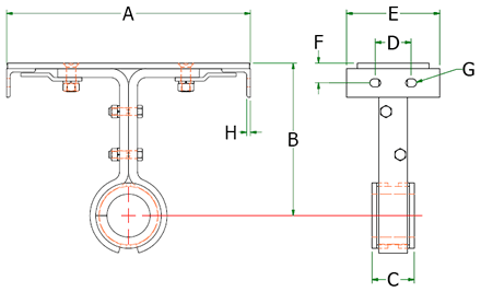 Colgante intermedio tipo 01 Bega Helicoidales