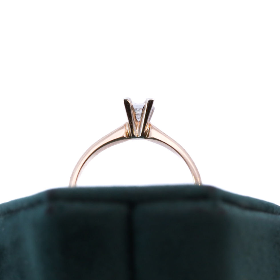 Thumbnail: Princess Cut Solitaire 14k Yellow Gold (OUT OF STOCK)