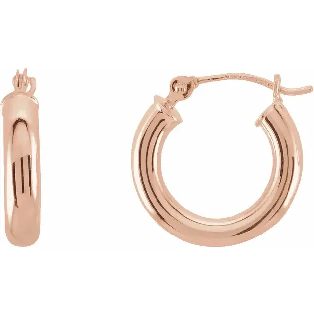 Thumbnail: Round Tube Hoop Earrings