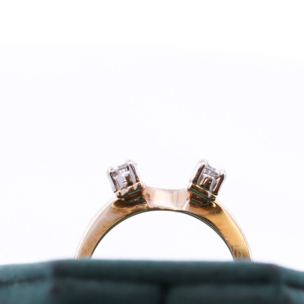 Thumbnail: Round Cut Wrap Band 14k Yellow Gold