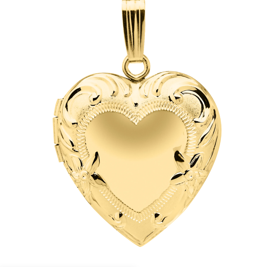Floral Heart gold filled locket
