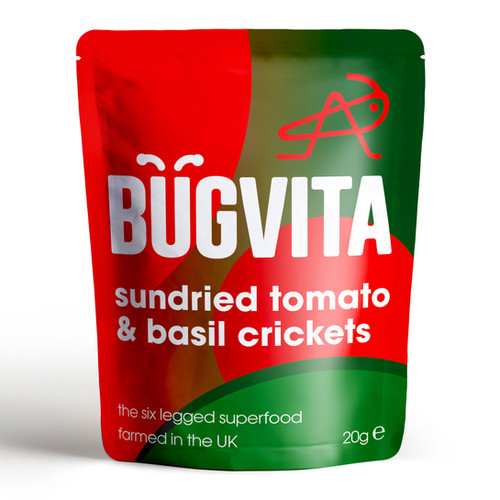 Sundried Tomato & Basil Crickets 20g Farmed in The UK Six Legged