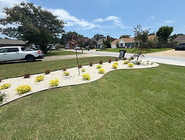 after rock bed installation
