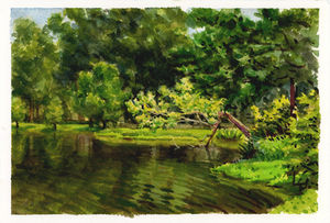 Sunny Day at Peter Pan Park, painted on location 7-18-25