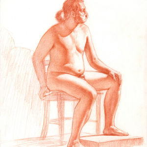 Adam, pastel pencil on paper, 13" x 11," 2020