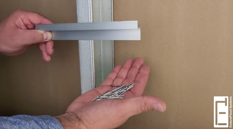 INSTALLING ENDURAFLOOD WITH METAL TRIM handful of UNI-RIV