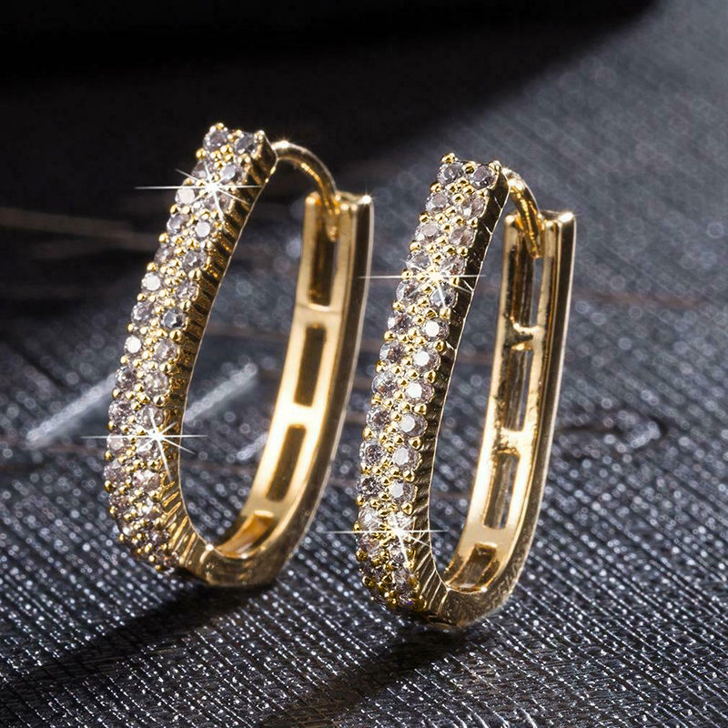 Luxury Diamond Hoop Earrings