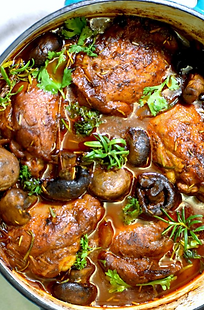 Mediterranean Braised Chicken With Apricots
