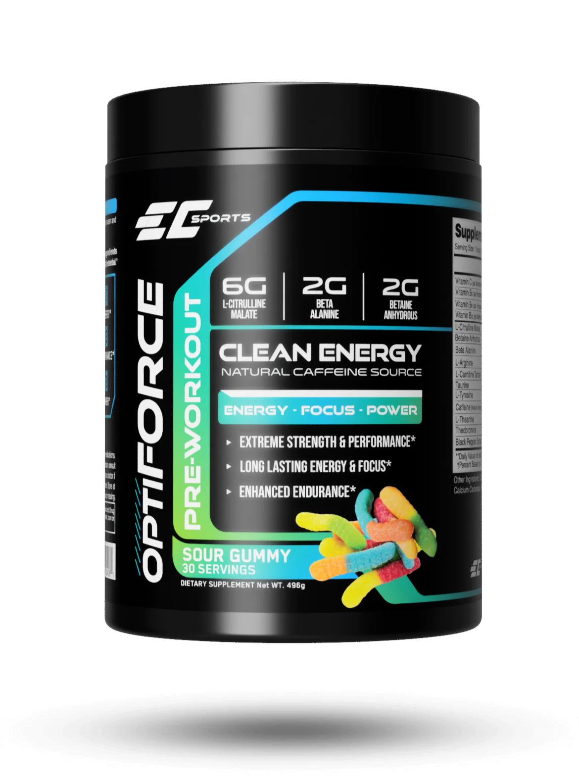 Opti Force Pre Workout Sour Gummy Fit Fuel Nutrition