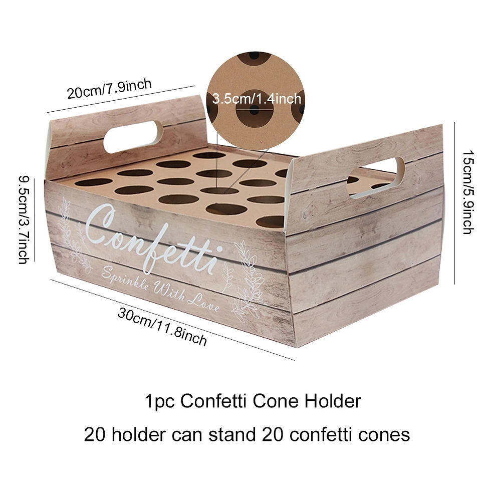 Thumbnail: Wedding Confetti Cones Holder Stand Support for Wedding Cones Kraft Paper Weddin