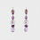 Thumbnail: Purple Heart Flower Earrings