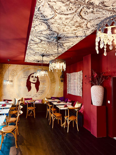 Interieur of Rote Beete Restaurant