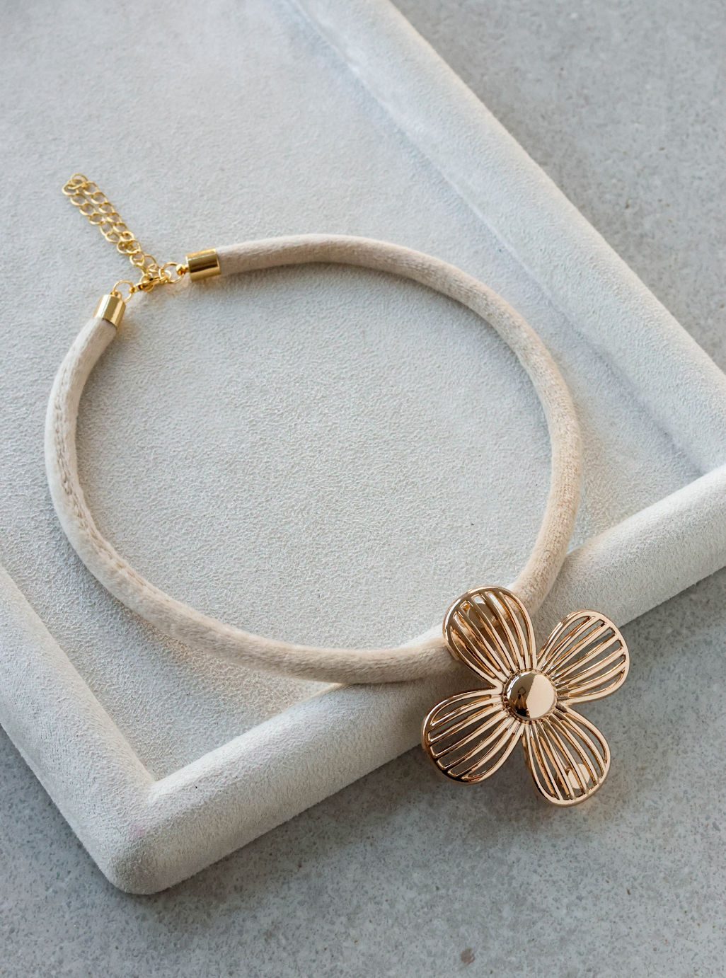 Choker velours - fleur