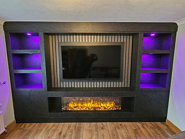 Media Wall with Electric Fire