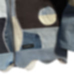 Thumbnail: Wavy Hem Patchwork Work Jacket